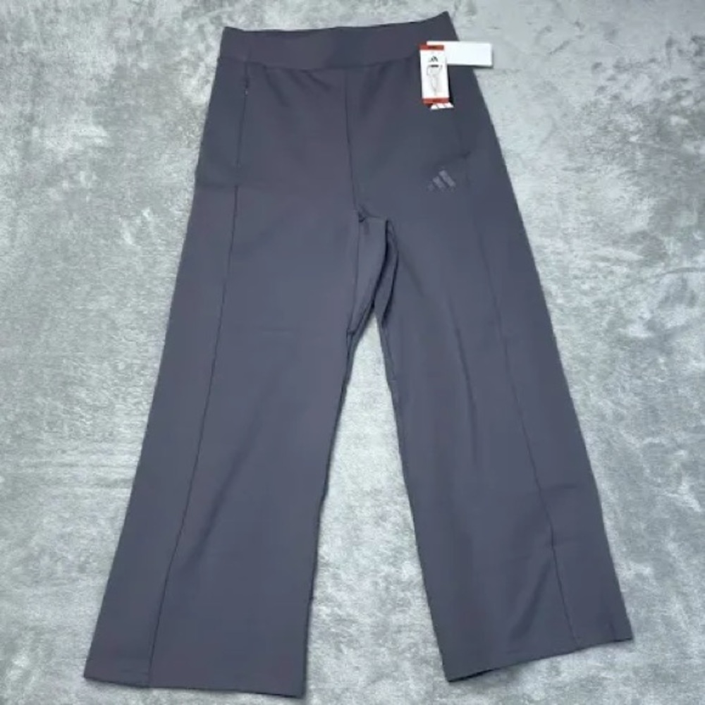 adidas Dark Gray Wide-Leg Pants - Picture 2 of 2